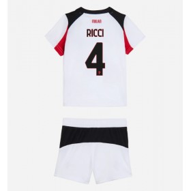 AC Milan Samuele Ricci #4 Borta Kläder Barn 2025-26 Kortärmad (+ Korta byxor)